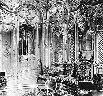 Bibliothekskabinett der Kurfürstin Elisabeth Auguste, historische Fotografie um 1897