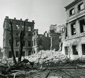 The destruction of war at Mannheim Palace