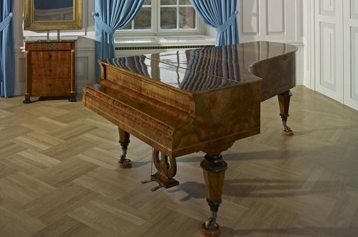 Concert grand piano in the Music Room of Mannheim Palace