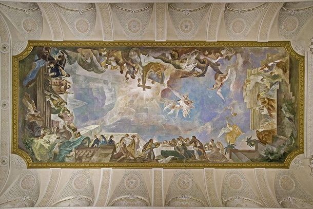 Château Baroque de Mannheim , Peintures au plafond