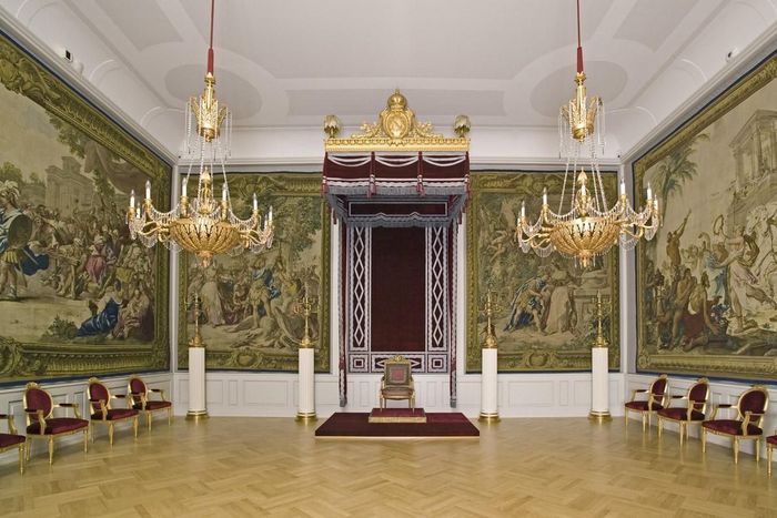 Salle du Trône dans le Quartier impérial du château de Mannheim 