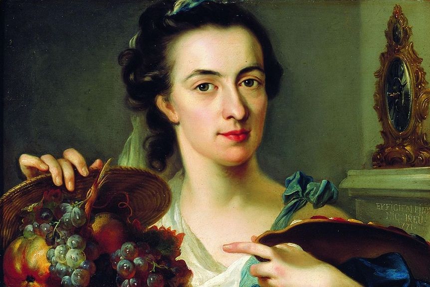 Barockschloss Mannheim, Porträt Catharina Treu mit Palette 