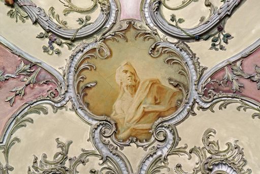 Portrait cartouches in the Library Cabinet of Mannheim Palace