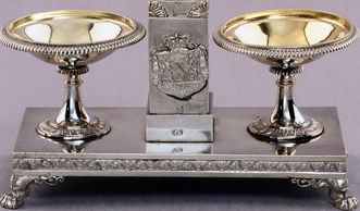 Salt cellar, by Jean-Baptiste-Claude Odiot, Paris, 1823, royal silver in Mannheim Palace