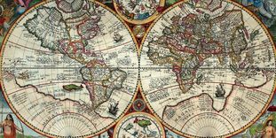 Weltkarte 1594, Petro Plancio
