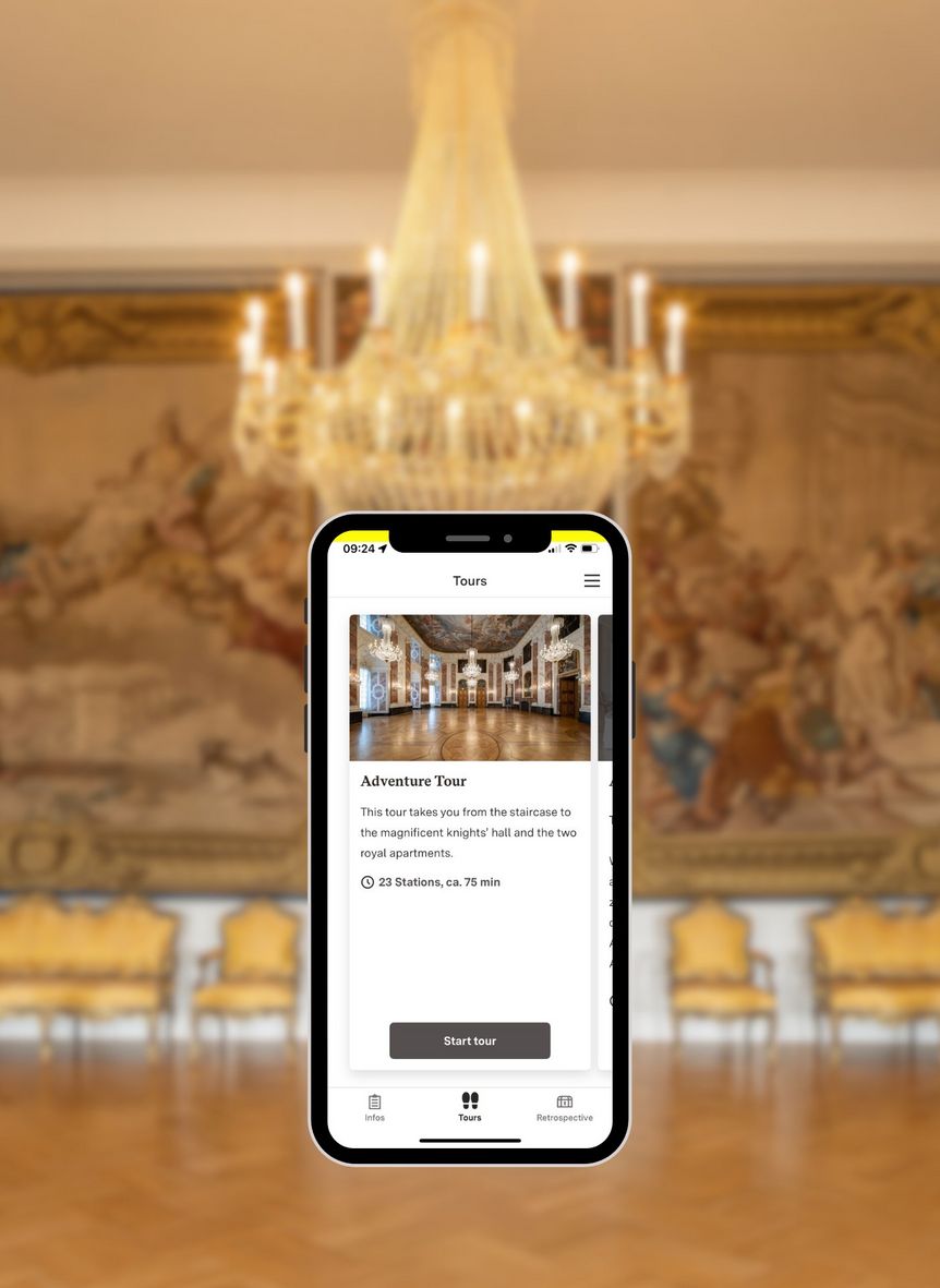 Mannheim Baroque Palace, discovery tour starting page