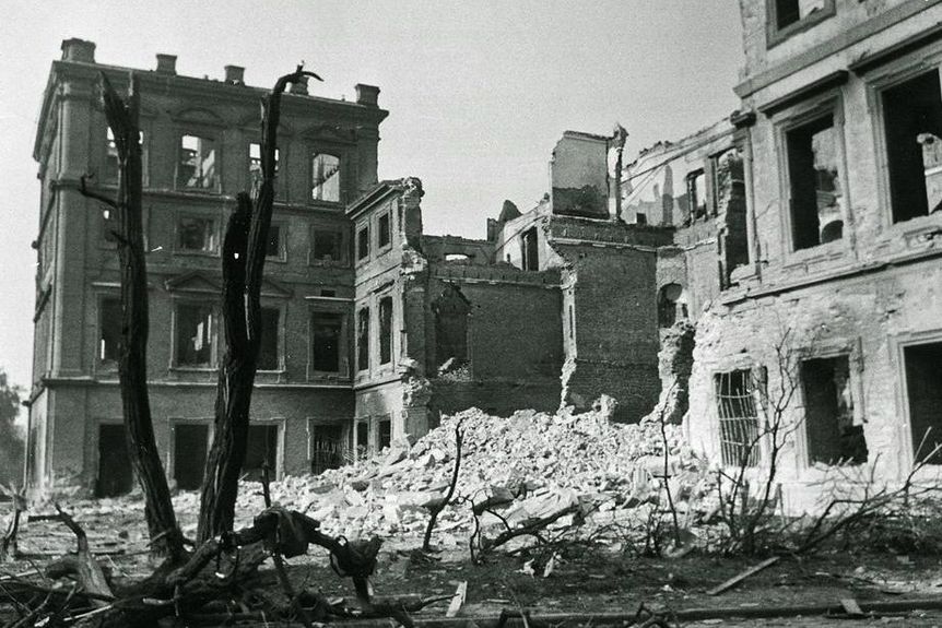 Kriegszerstörungen am Schloss Mannheim