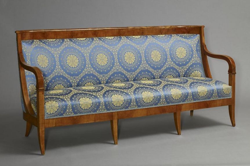 Sofa made of cherry wood circa 1812 in the Music Room of Mannheim Palace