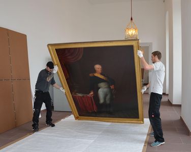 Barockschloss Mannheim, Räumung; Foto: Staatliche Schlösser und Gärten Baden Württemberg, Annemie Danz