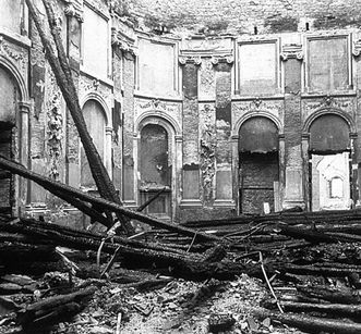 The Knights' Hall, destroyed in an air raid in World War II, Mannheim Palace