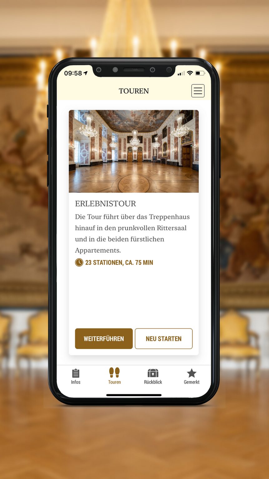 Barockschloss Mannheim, Startseite der Erlebnistour