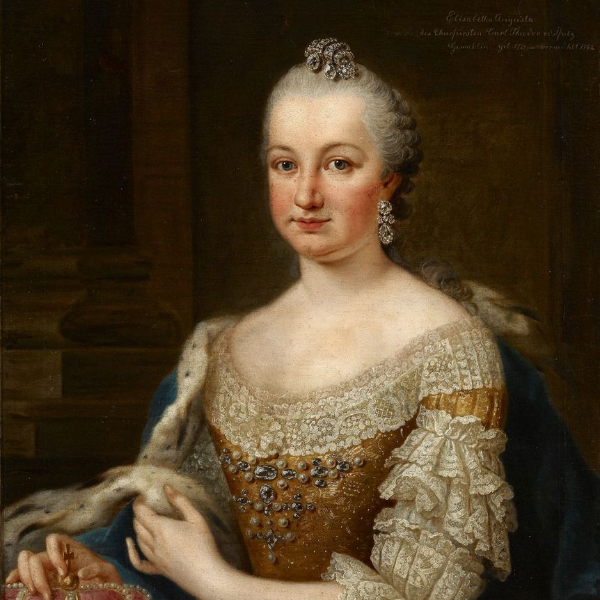 Barockschloss Mannheim, Details, Gemälde Elisabeth Auguste