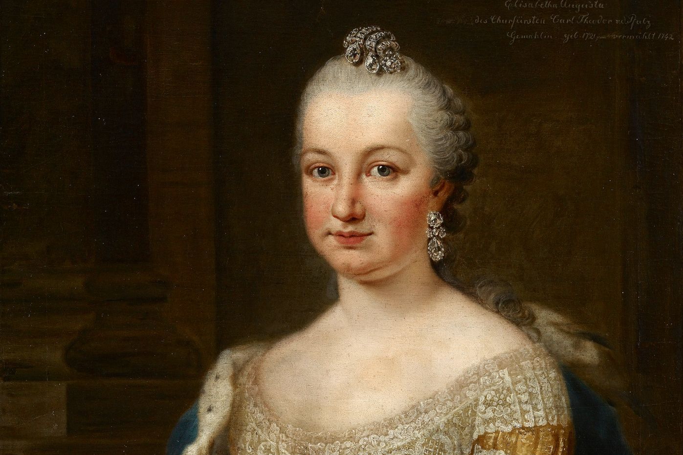 Barockschloss Mannheim, Details, Gemälde Elisabeth Auguste