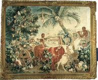 Foto: Staatliche Schlösser und Gärten Baden-Württemberg, Arnim Weischer Tapisserie der Neu-Indien-Serie
