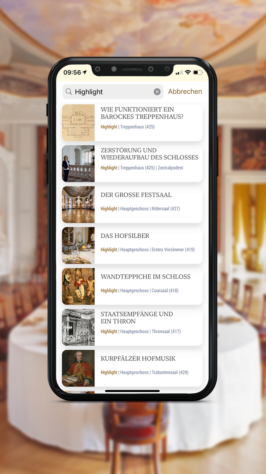 Barockschloss Mannheim, Highlights der Erlebnistour
