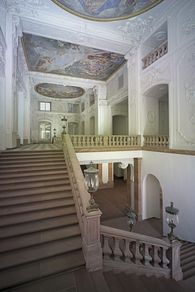 Foto: Staatliche Schlösser und Gärten Baden-Württemberg, Arnim Weischer Treppenhaus mit Fresken