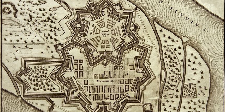 Kupferstich von Stadt und Zitadelle, 17. Jahrhundert
