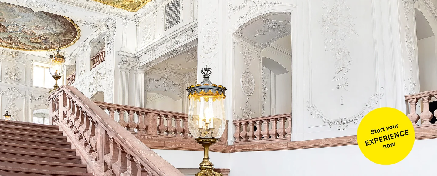 Mannheim Baroque Palace, antechamber with ornamental silver