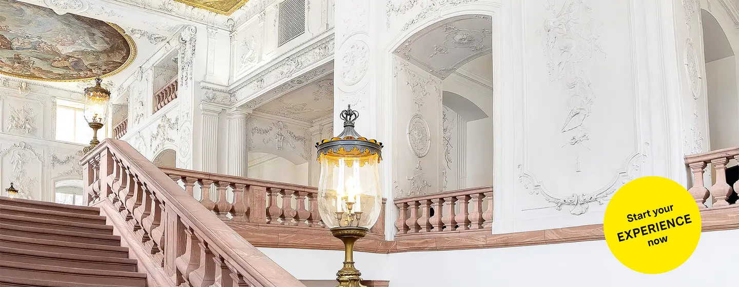 Mannheim Baroque Palace, antechamber with ornamental silver