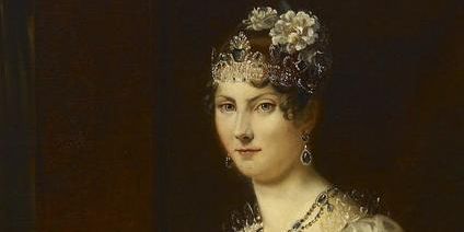 Portrait of Grand Duchess Stéphanie von Baden, first half of the 19th century, replica by Schmitt of François Gérard, likely the court painter of Karlsruhe.