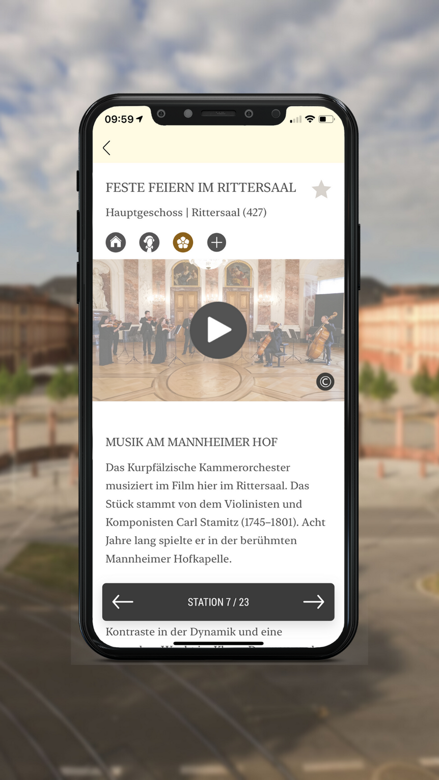 Barockschloss Mannheim, Unterstation der Erlebnistour