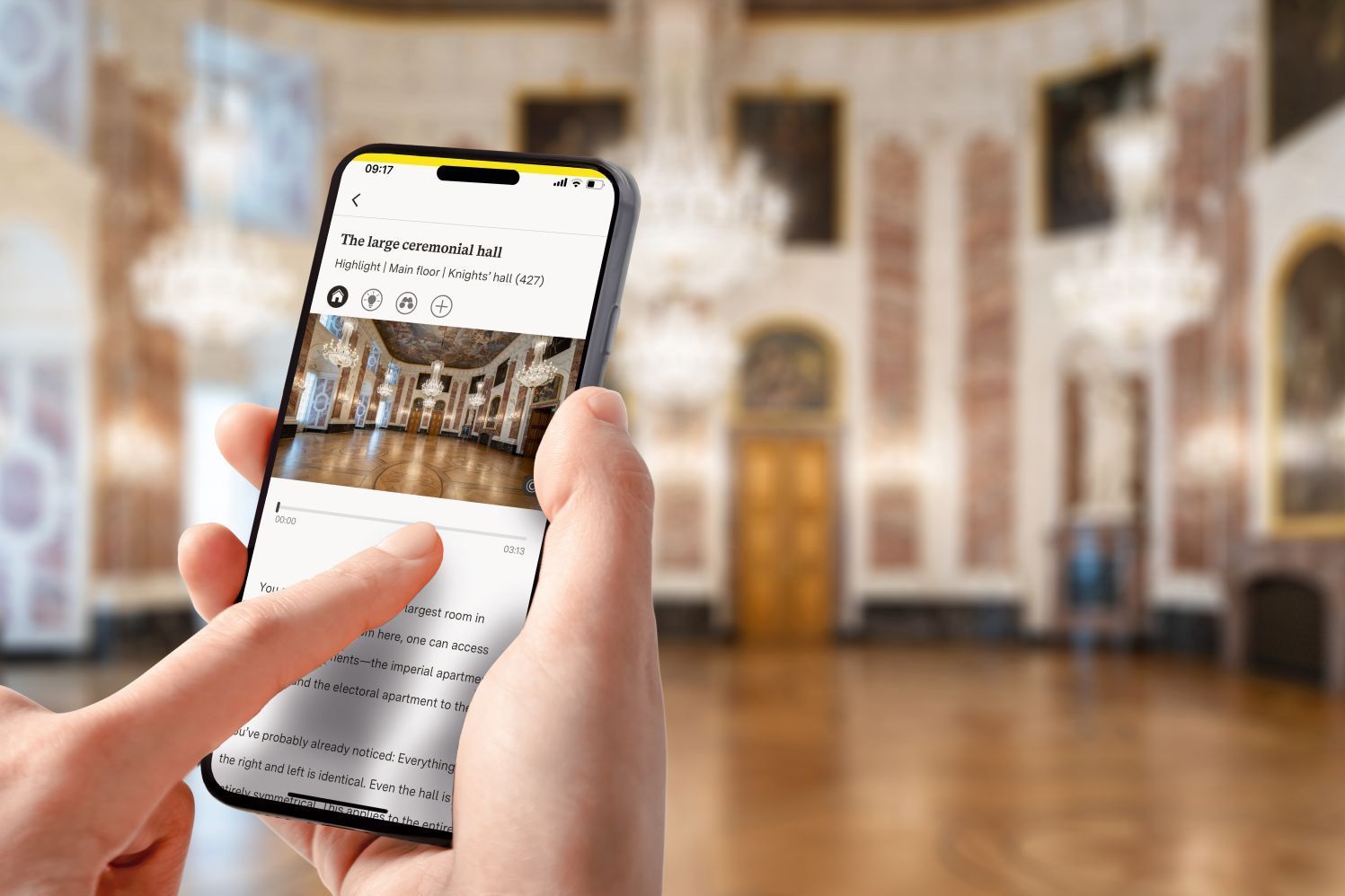 Mannheim Baroque Palace, App Station for the large ceremonial hall